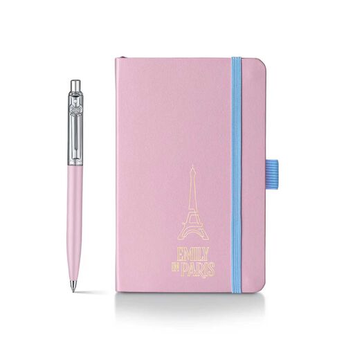 Sheaffer Emily in Paris Sentinel Pink/Chrome Ballpoint & Notebook Set